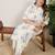Plus Size Off White Printed Straight Kurta Palazzos Set