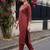 Women Ethnic Motifs Printed Thread Work Cotton Kurta with Trousers