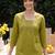 Women Ethnic Motifs Embroidered Thread Work Cotton Kurta with Trousers