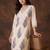 Women Paisley Printed Thread Work Cotton Kurta with Palazzos