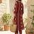 Women Printed Cotton Kurta with Trousers