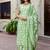 Floral Printed Cotton Kurta With Trousers & Dupatta