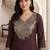 Women Embroidered Sequinned Kurta with Trousers