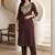 Women Embroidered Sequinned Kurta with Trousers