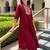 Women Ethnic Motifs Embroidered Empire Thread Work Liva Kurta with Trousers