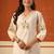 Women Ethnic Motifs Printed Thread Work Cotton Kurta with Trousers
