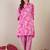 Floral Printed A-Line Cotton Kurta With Trouser