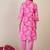 Floral Printed A-Line Cotton Kurta With Trouser