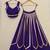 Purple Navratri Heavy Rayon Gold Foil Stripe Lehenga Choli Set