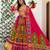 Multicolor Navratri Special Muslin Cotton Mirror Work Lehenga Set