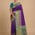 Purple pashmina paithani silk saree with beautifully multicolor border and pallu