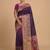 Wine pashmina paithani silk saree with beautifully multicolor border and pallu