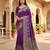 Purple pashmina paithani silk saree with beautifully multicolor border and pallu