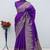 Purple pashmina paithani silk saree with beautifully multicolor border and pallu