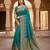 Sky blue pashmina paithani silk saree with beautifully multicolor border and pallu