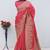 Pink pashmina paithani silk saree with beautifully multicolor border and pallu