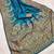 Teal pashmina paithani silk saree with beautifully multicolor border and pallu