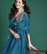 Ethnic Motifs Embroidered Kurta with Trousers & Dupatta