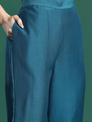 Ethnic Motifs Embroidered Kurta with Trousers & Dupatta 3