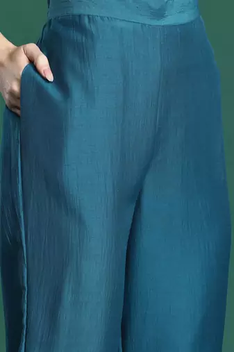 Ethnic Motifs Embroidered Kurta with Trousers & Dupatta