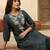 Women Bandhani Embroidered Thread Work Kurta with Trousers