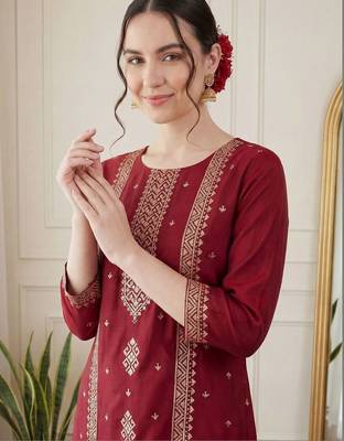 Women Ethnic Motifs Embroidered Sequinned Kurta with Trousers & With Dupatta 5