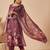 Women Floral Printed Linen Kurta with Trousers & With Dupatta