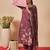 Women Floral Printed Linen Kurta with Trousers & With Dupatta