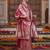 Women Solid Woven Design Kurta with Trousers & With Dupatta