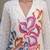 Floral Printed Shirt Collar A-Line Cotton Kurta With Trousers