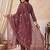 Women Floral Printed Linen Kurta with Trousers & With Dupatta