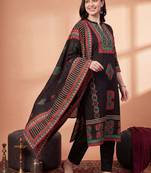 Women Ethnic Motifs Printed Cotton Kurta with Trousers & With Dupatta