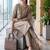 Women Thread Work Kurta with Trousers & With Dupatta