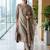 Women Thread Work Kurta with Trousers & With Dupatta