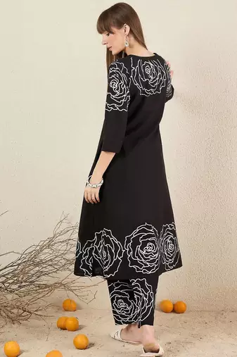 Women Floral Print Cotton Kurta Sets