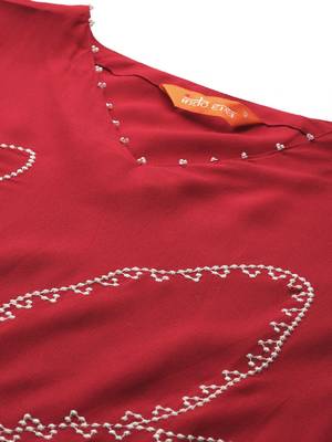 Floral Embroidered Thread Work Kurta with Palazzos 2