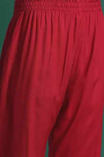 Floral Embroidered Thread Work Kurta with Palazzos