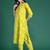Geometric Printed Sequinned Cotton Kurta with Trousers & Dupatta