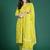 Geometric Printed Sequinned Cotton Kurta with Trousers & Dupatta