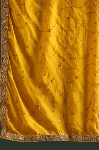 Ethnic Motifs Embroidered Kurta With Trousers & Dupatta