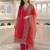 Women Embroidered Thread Work Kurta with Trousers & With Dupatta