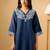 Women Ethnic Motifs Embroidered Thread Work Linen Kurta with Palazzos