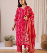 Women Ethnic Motifs Printed Kurta with Trousers & Dupatta