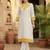 Women Floral Embroidered Thread Work Cotton Kurta with Trousers