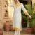 Women Floral Embroidered Thread Work Cotton Kurta with Trousers