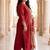 Women Thread Work Kurta with Trousers & With Dupatta