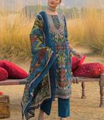 Women Ethnic Motifs Printed Mirror Work Cotton Kurta with Trousers & With Dupatta