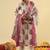 Women Floral Printed Thread Work Cotton Kurta with Trousers & With Dupatta