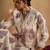 Women Floral Printed Thread Work Cotton Kurta with Trousers & With Dupatta