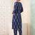 Women Ethnic Motifs Printed Beads and Stones Cotton Kurta with Trousers
